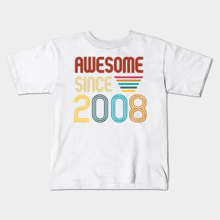 Awesome since 2008 -Retro Age shirt Kids T-Shirt